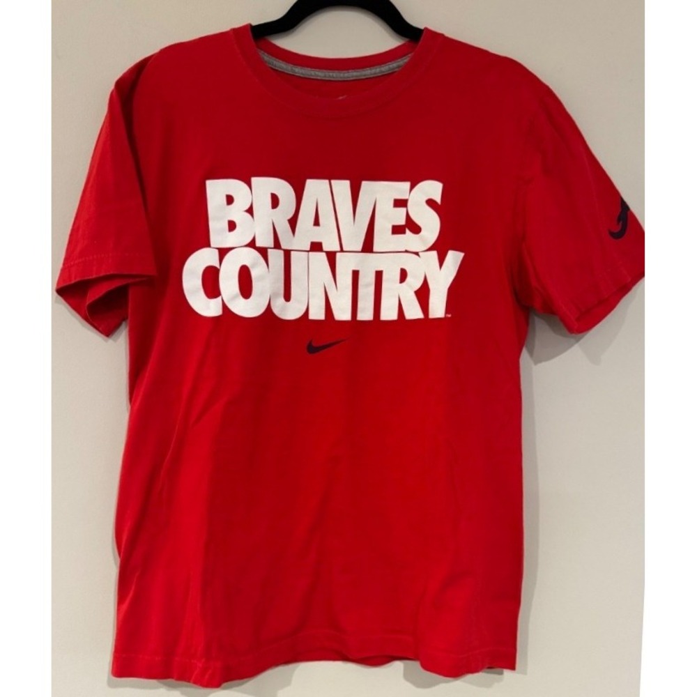 Nike Atlanta Braves Country Red Graphic T-Shirt Short Sleeve Mens‎ M